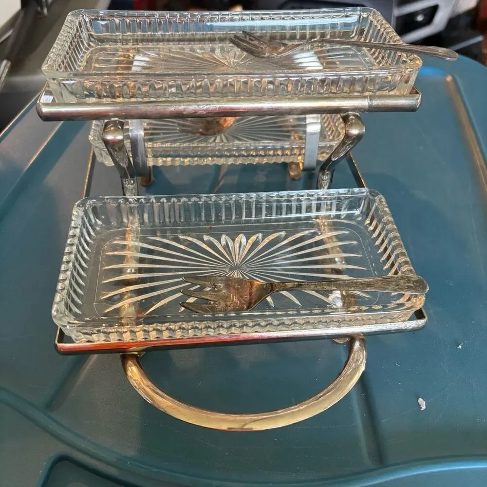 Leonard Silver Vintage Silverplated Relish Server